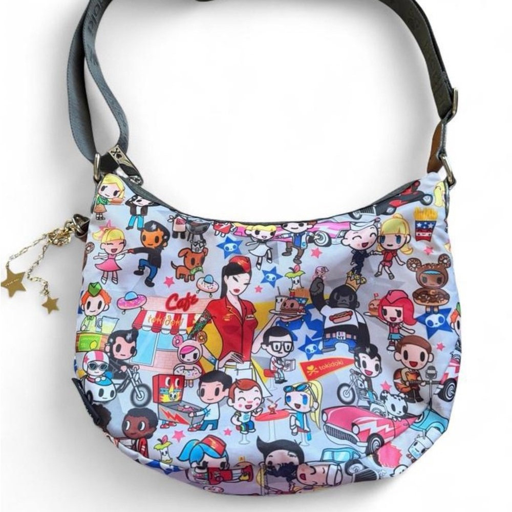 Colorful Cartoon Print Shoulder Bag